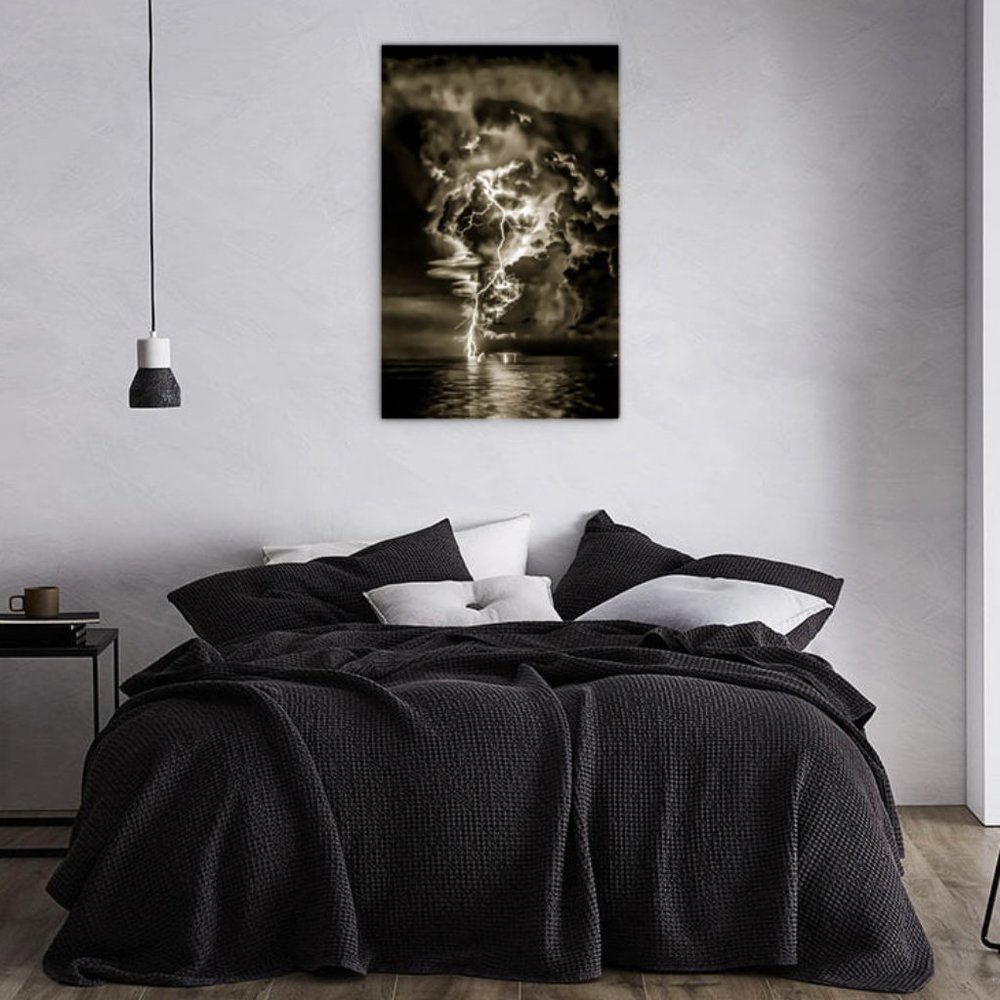 Canvas Print Wall Art - Original Lightning Bolt Photograph by Christy Mandeville